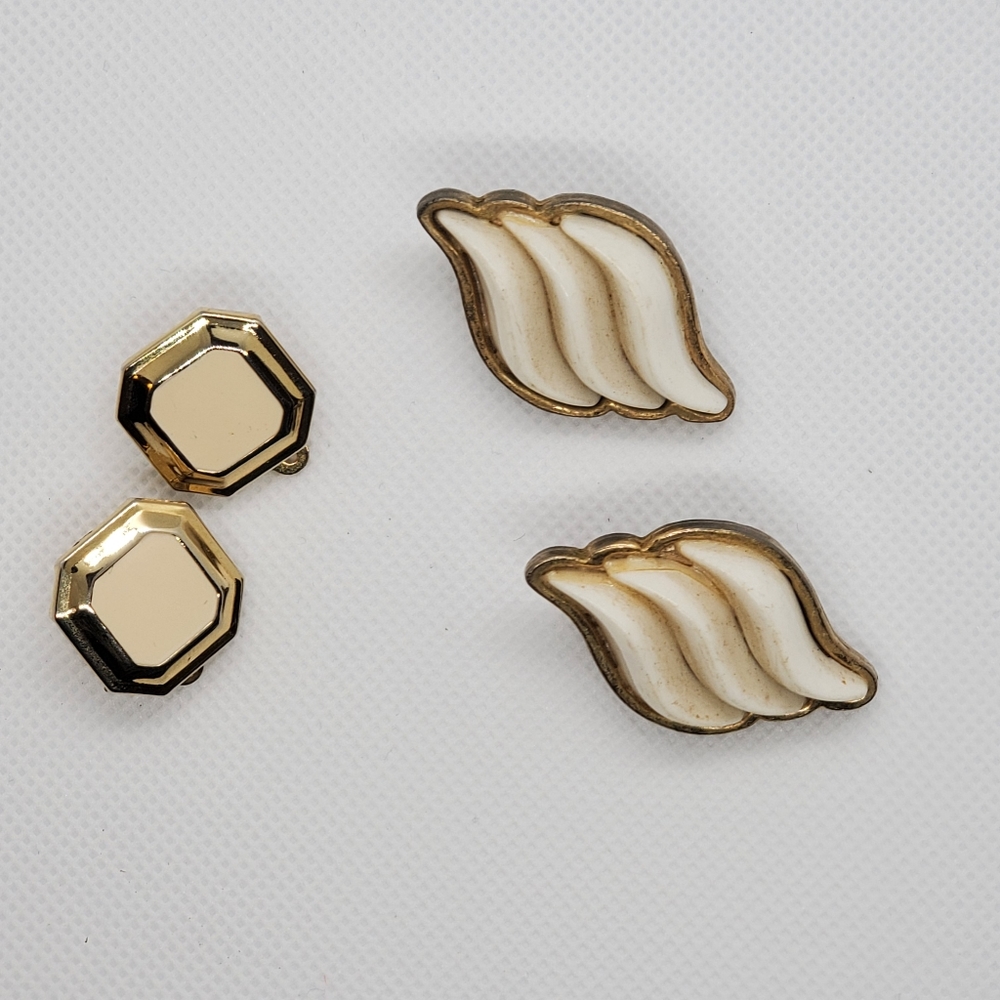 Two Pair of Vintage Clip-on Earrings